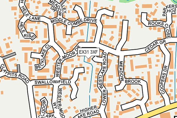 EX31 3XF map - OS OpenMap – Local (Ordnance Survey)