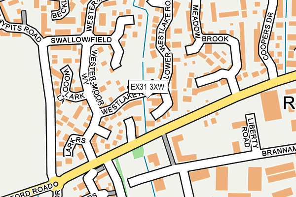 EX31 3XW map - OS OpenMap – Local (Ordnance Survey)