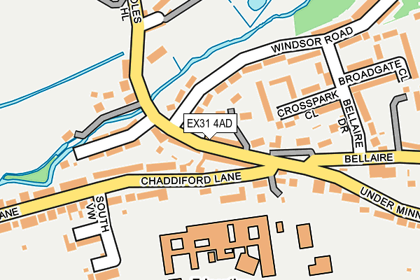 EX31 4AD map - OS OpenMap – Local (Ordnance Survey)