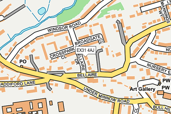 EX31 4AJ map - OS OpenMap – Local (Ordnance Survey)