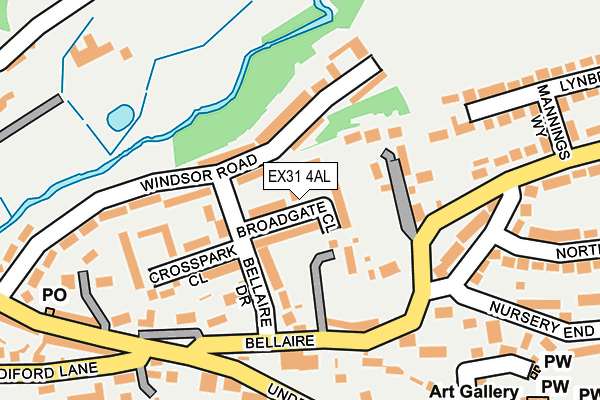 EX31 4AL map - OS OpenMap – Local (Ordnance Survey)