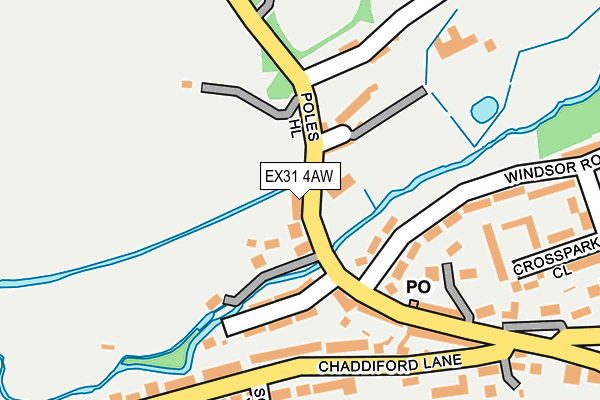 EX31 4AW map - OS OpenMap – Local (Ordnance Survey)