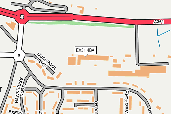 EX31 4BA map - OS OpenMap – Local (Ordnance Survey)
