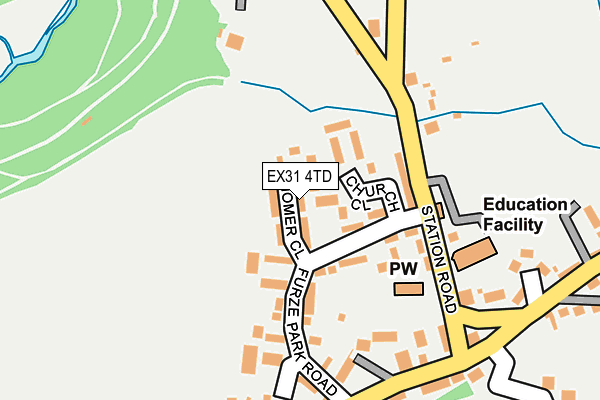 EX31 4TD map - OS OpenMap – Local (Ordnance Survey)