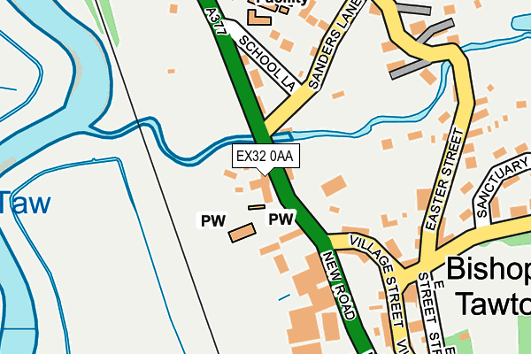 EX32 0AA map - OS OpenMap – Local (Ordnance Survey)