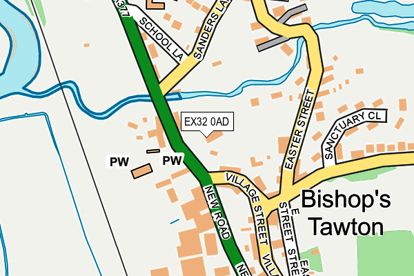 EX32 0AD map - OS OpenMap – Local (Ordnance Survey)