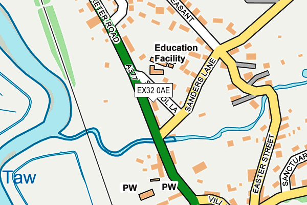 EX32 0AE map - OS OpenMap – Local (Ordnance Survey)