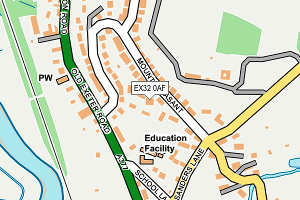EX32 0AF map - OS OpenMap – Local (Ordnance Survey)