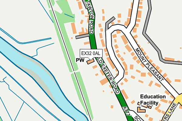 EX32 0AL map - OS OpenMap – Local (Ordnance Survey)