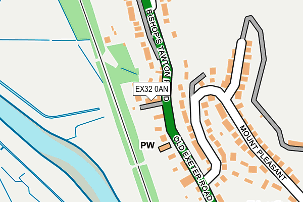 EX32 0AN map - OS OpenMap – Local (Ordnance Survey)