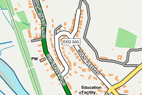 EX32 0AQ map - OS OpenMap – Local (Ordnance Survey)