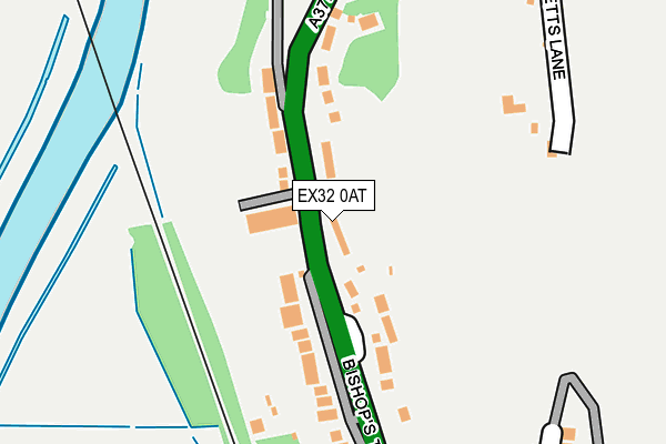 EX32 0AT map - OS OpenMap – Local (Ordnance Survey)