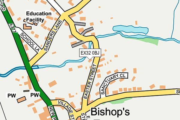 EX32 0BJ map - OS OpenMap – Local (Ordnance Survey)