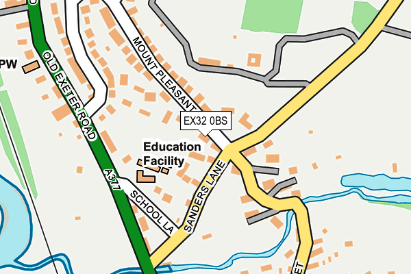 EX32 0BS map - OS OpenMap – Local (Ordnance Survey)