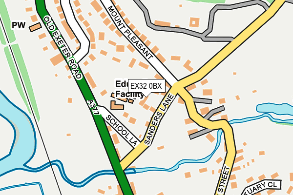 EX32 0BX map - OS OpenMap – Local (Ordnance Survey)