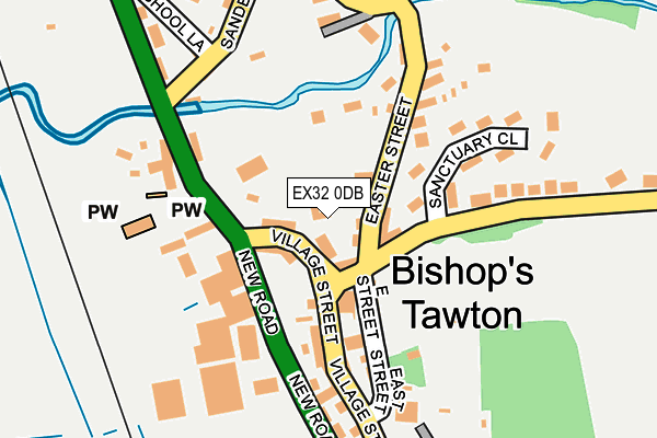 EX32 0DB map - OS OpenMap – Local (Ordnance Survey)