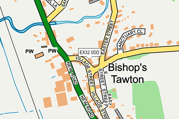 EX32 0DD map - OS OpenMap – Local (Ordnance Survey)