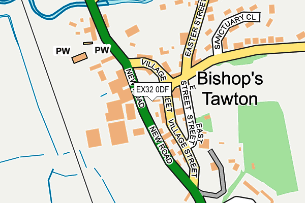 EX32 0DF map - OS OpenMap – Local (Ordnance Survey)