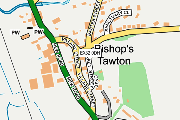 EX32 0DH map - OS OpenMap – Local (Ordnance Survey)