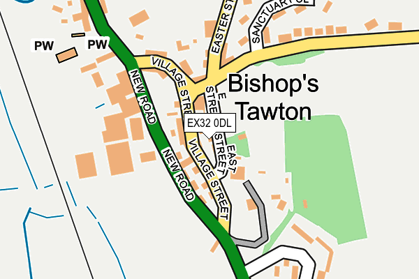 EX32 0DL map - OS OpenMap – Local (Ordnance Survey)