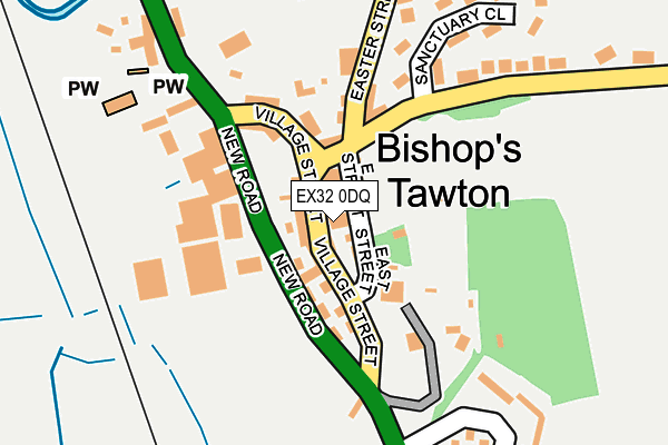 EX32 0DQ map - OS OpenMap – Local (Ordnance Survey)