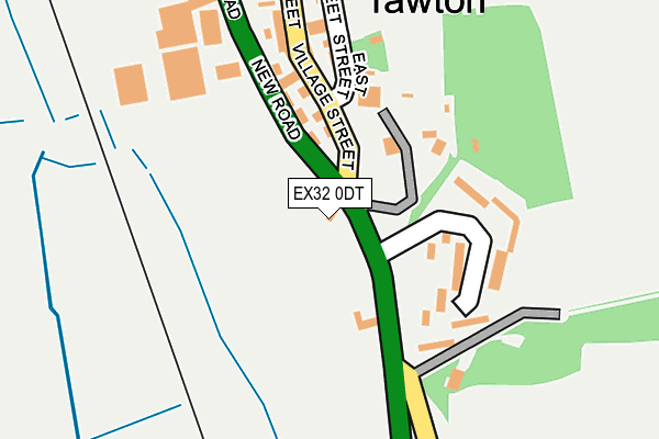 EX32 0DT map - OS OpenMap – Local (Ordnance Survey)