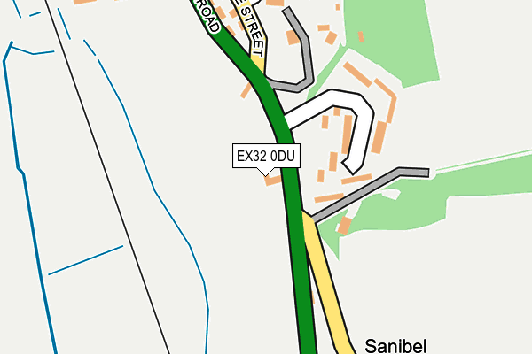 EX32 0DU map - OS OpenMap – Local (Ordnance Survey)