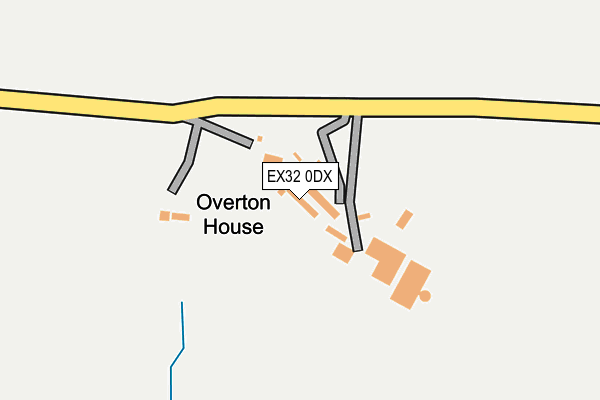 EX32 0DX map - OS OpenMap – Local (Ordnance Survey)