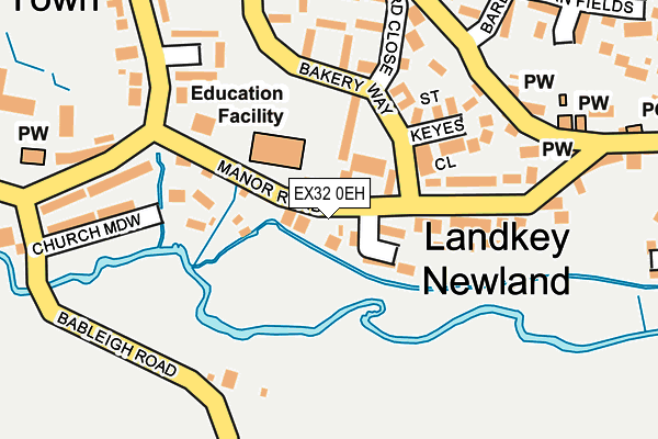 EX32 0EH map - OS OpenMap – Local (Ordnance Survey)