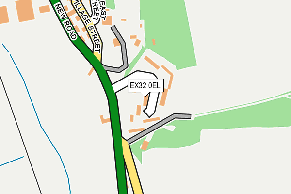 EX32 0EL map - OS OpenMap – Local (Ordnance Survey)