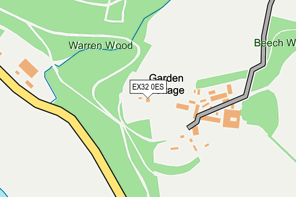 EX32 0ES map - OS OpenMap – Local (Ordnance Survey)