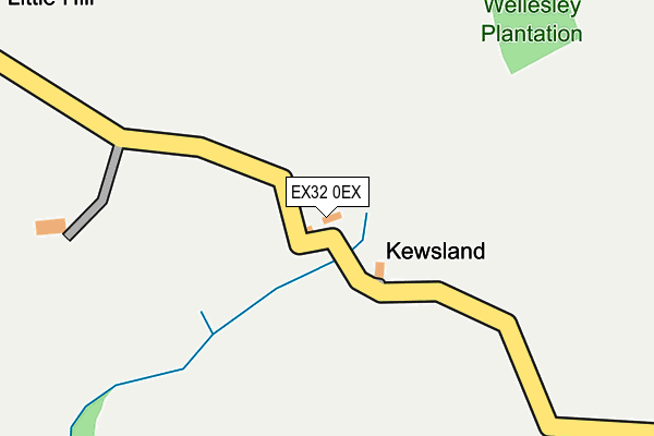 EX32 0EX map - OS OpenMap – Local (Ordnance Survey)