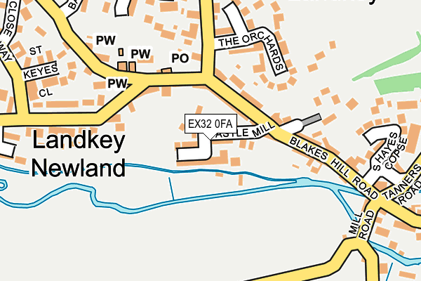 EX32 0FA map - OS OpenMap – Local (Ordnance Survey)