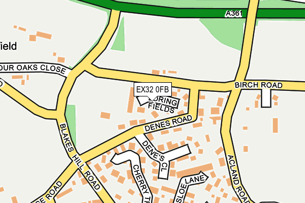 EX32 0FB map - OS OpenMap – Local (Ordnance Survey)