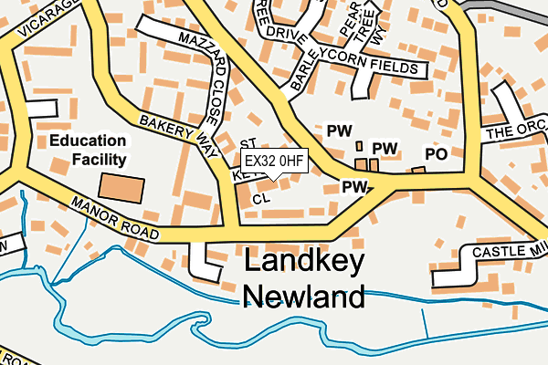 EX32 0HF map - OS OpenMap – Local (Ordnance Survey)