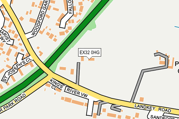 EX32 0HG map - OS OpenMap – Local (Ordnance Survey)