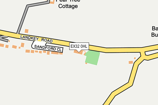 EX32 0HL map - OS OpenMap – Local (Ordnance Survey)