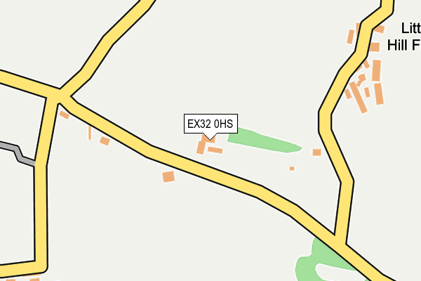 EX32 0HS map - OS OpenMap – Local (Ordnance Survey)