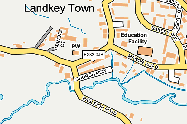 EX32 0JB map - OS OpenMap – Local (Ordnance Survey)