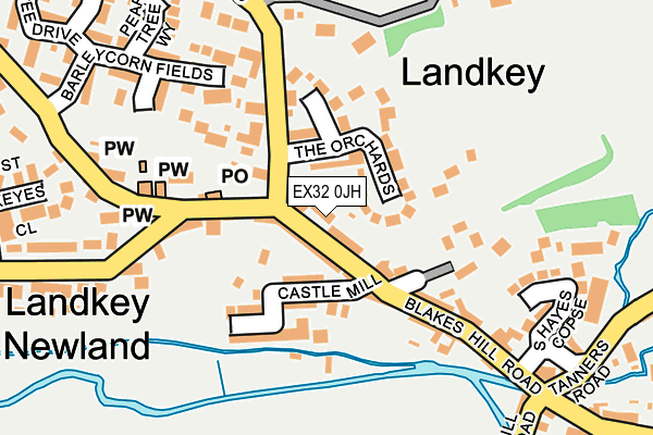 EX32 0JH map - OS OpenMap – Local (Ordnance Survey)