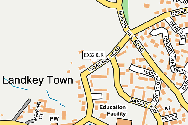 EX32 0JR map - OS OpenMap – Local (Ordnance Survey)