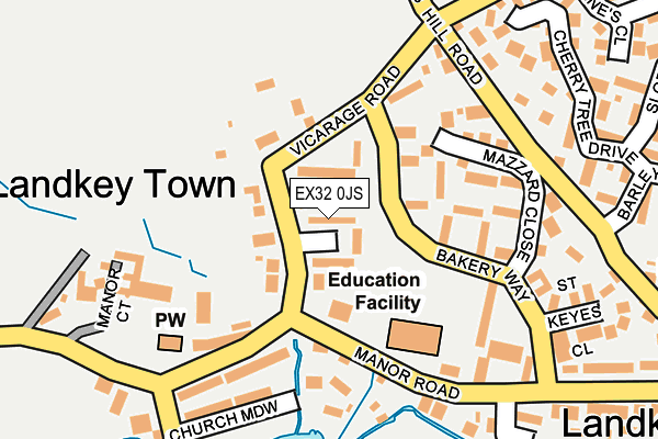 EX32 0JS map - OS OpenMap – Local (Ordnance Survey)