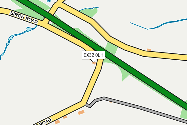 EX32 0LH map - OS OpenMap – Local (Ordnance Survey)