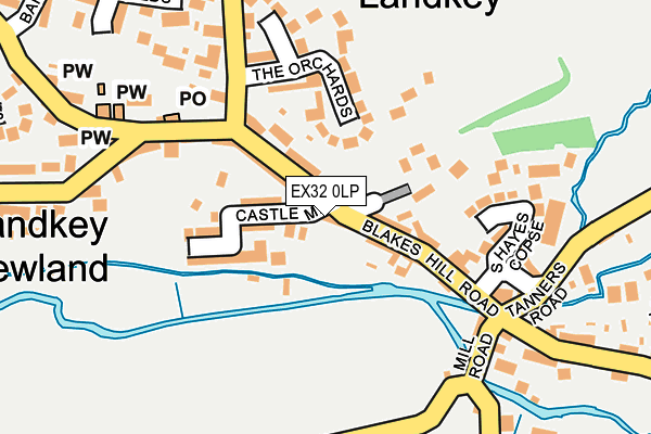 EX32 0LP map - OS OpenMap – Local (Ordnance Survey)