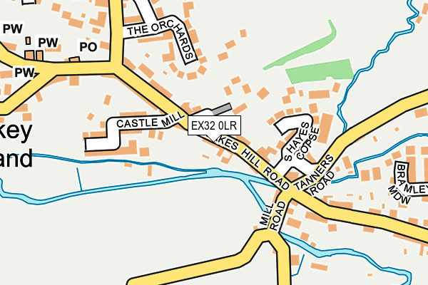 EX32 0LR map - OS OpenMap – Local (Ordnance Survey)