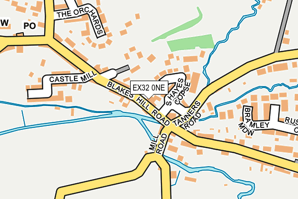 EX32 0NE map - OS OpenMap – Local (Ordnance Survey)