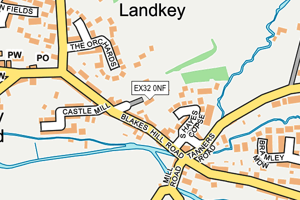 EX32 0NF map - OS OpenMap – Local (Ordnance Survey)