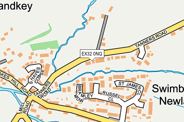 EX32 0NQ map - OS OpenMap – Local (Ordnance Survey)