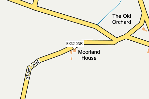 EX32 0NR map - OS OpenMap – Local (Ordnance Survey)