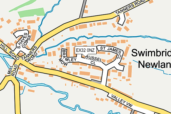 EX32 0NZ map - OS OpenMap – Local (Ordnance Survey)